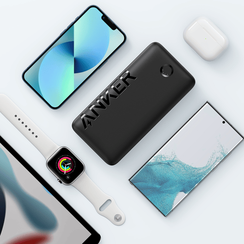 ANKER- بطارية انكر 335 باوركور بمنفذين USB-A و منف...