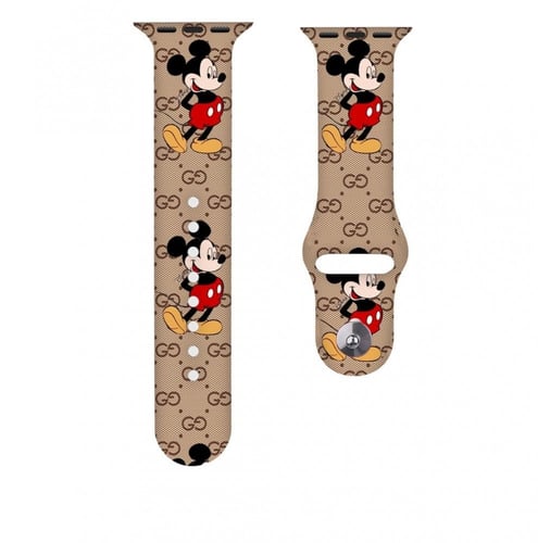 سوار ساعة آبل – سيليكون ميكي موس مريح، متوافق مع A...