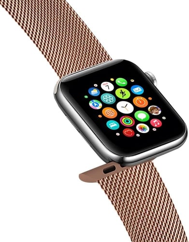 سوار ساعة آبل ستانلس ستيل ,مشبك متوافق مع Apple Wa...