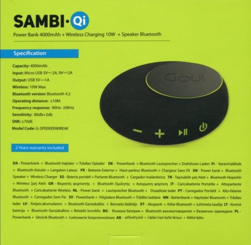 GOUI -قوي سامبي مكبر + بطارية صوت +شاحن لاسلكي 10...