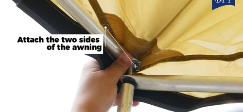 مظلة سيارة جانبية 270 درجة مقاس كبير 2.5 متر