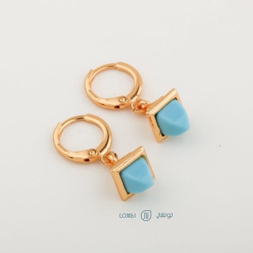 حلق زركون مميز مطلي