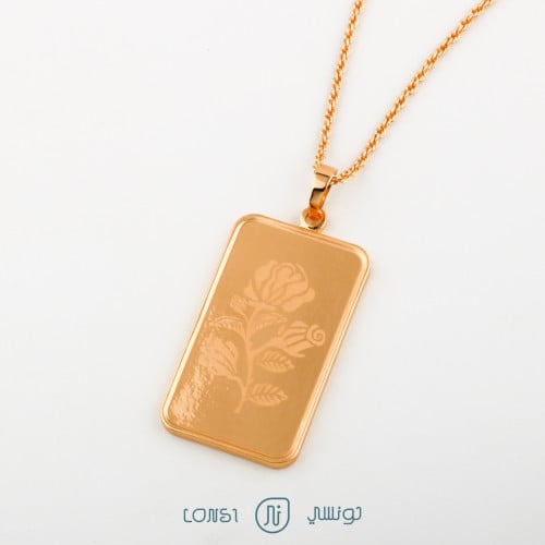 عقد سبيكة مطلي كبير