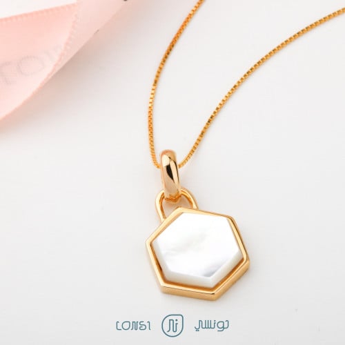 عقد ذهبي فضة عيار 925