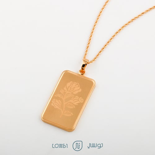 عقد سبيكة مطلي كبير