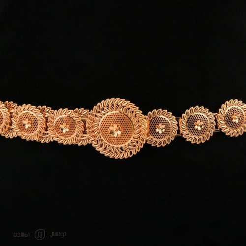 حزام مطلي تصميم ذهب