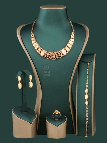 طقم مطلي ذهبي سبايك ليزر