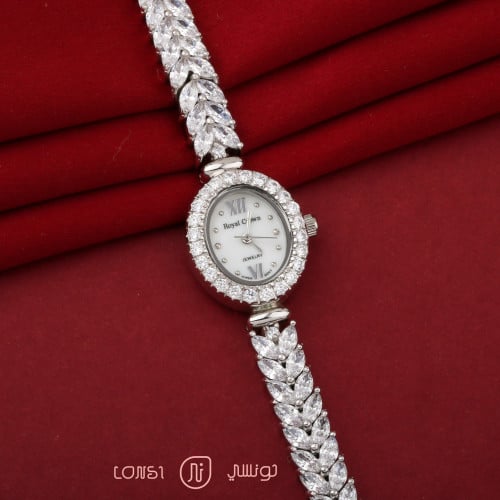 ساعة نسائية فضة عيار 925