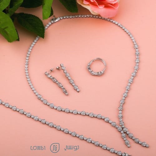 طقم مصاغ من الفضة عيار 925