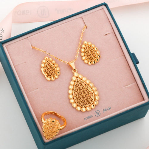 طقم مطلي تصميم ذهب