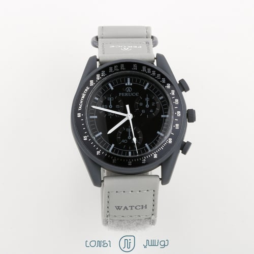 ساعة جلد تصميم اوميغا سواتش