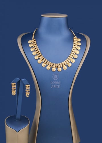 طقم مطلي سلسال صغير