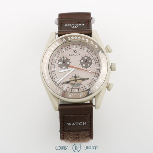 ساعة جلد تصميم اوميغا سواتش