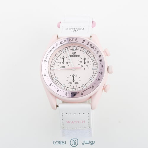 ساعة جلد تصميم اوميغا سواتش