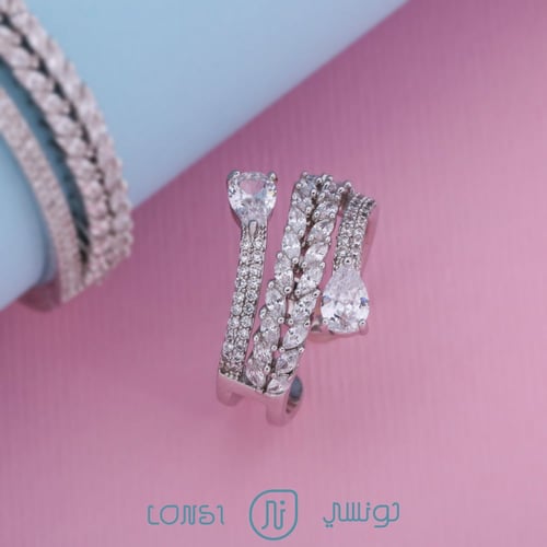 اسوارة وخاتم فخمة زركون