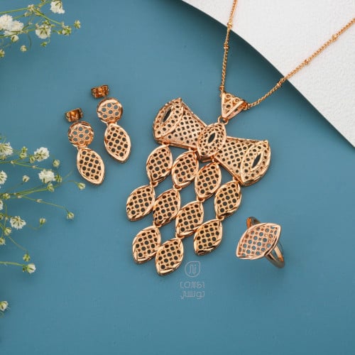 طقم مطلي تصميم ذهب