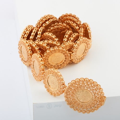 حزام مطلي تصميم ذهب