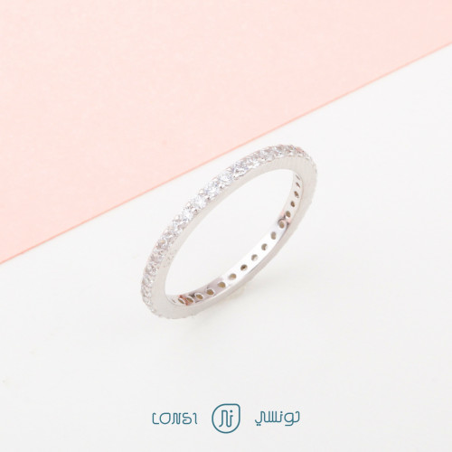 خاتم ناعم فضة عيار 925