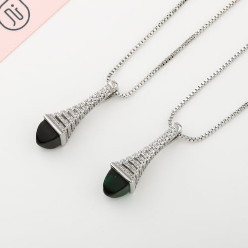 سلسال زركون مميز مطلي