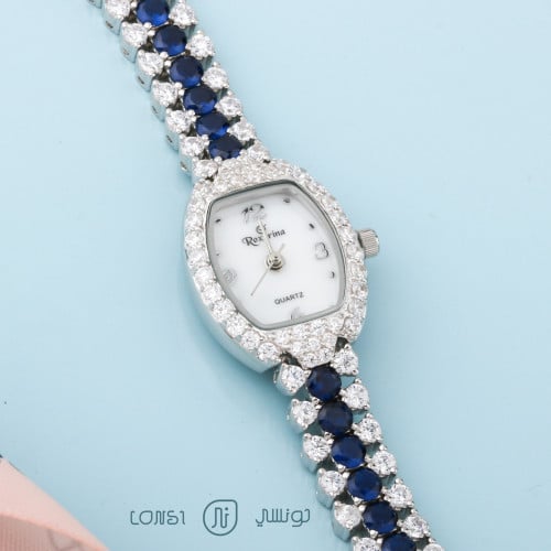 ساعة نسائية مصاغة من الفضة عيار 925