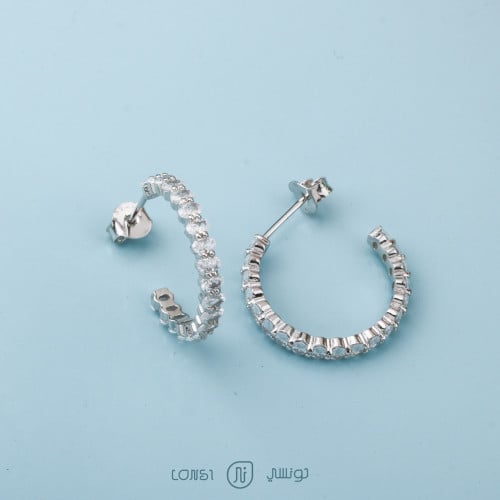 حلق دائري فضة عيار 925