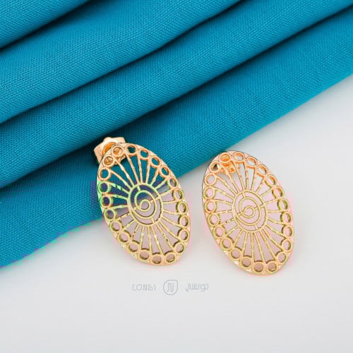 حلق مطلي تصميم ذهب