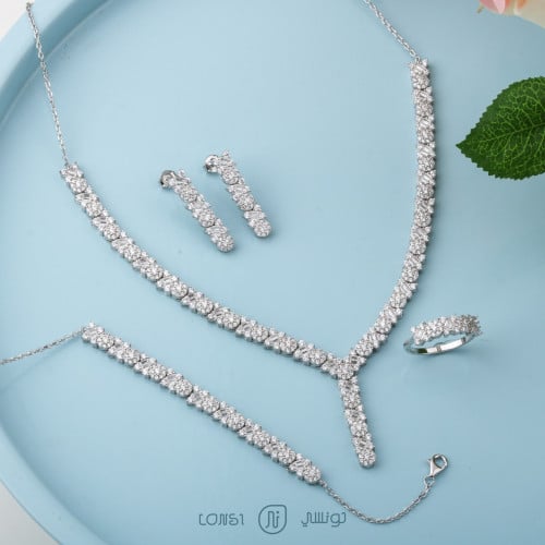 طقم مصاغ من الفضة عيار 925