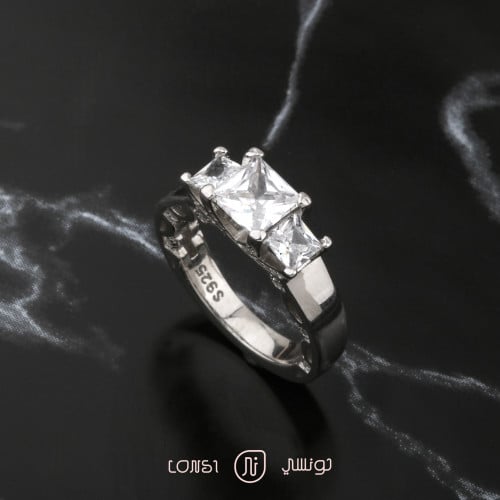 خاتم فخم فضة عيار 925