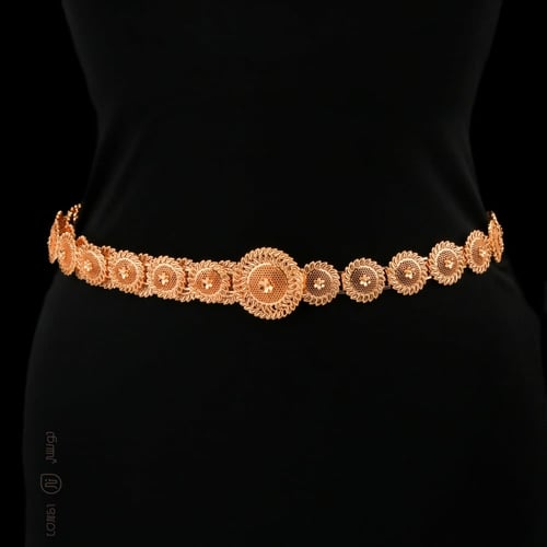 حزام مطلي تصميم ذهب