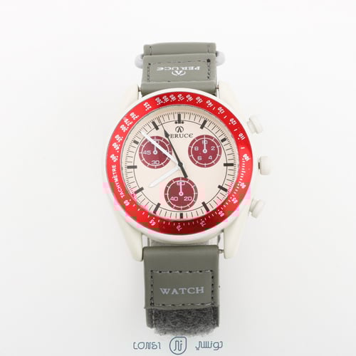 ساعة جلد تصميم اوميغا سواتش