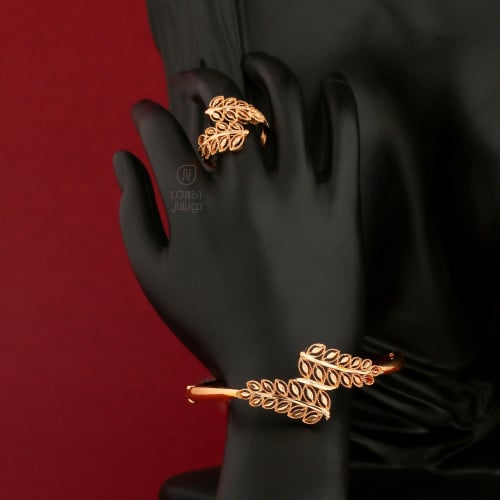 اسوارة وخاتم تصميم غصن الزيتون 5