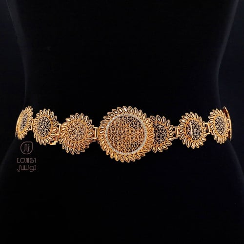 حزام مطلي تصميم ذهب