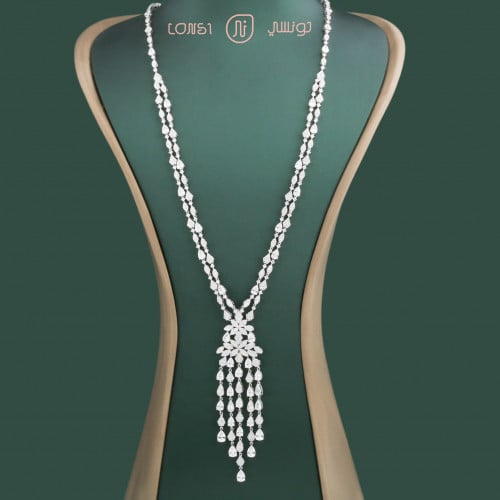 عقد فخم فضة عيار 925