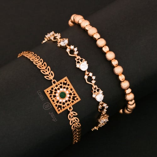 3 أساور مطلية