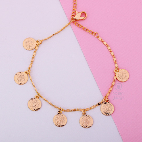 خلخال مطلي تصميم جنيهات