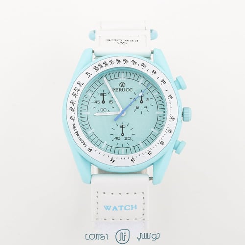 ساعة جلد تصميم اوميغا سواتش