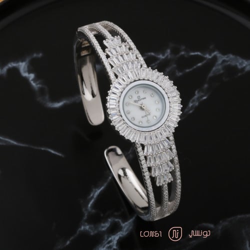 ساعة نسائية مصاغة من الفضة عيار 925