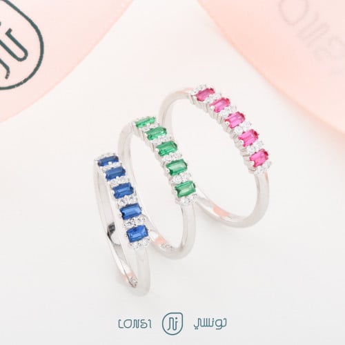 خاتم ناعم فضة عيار 925