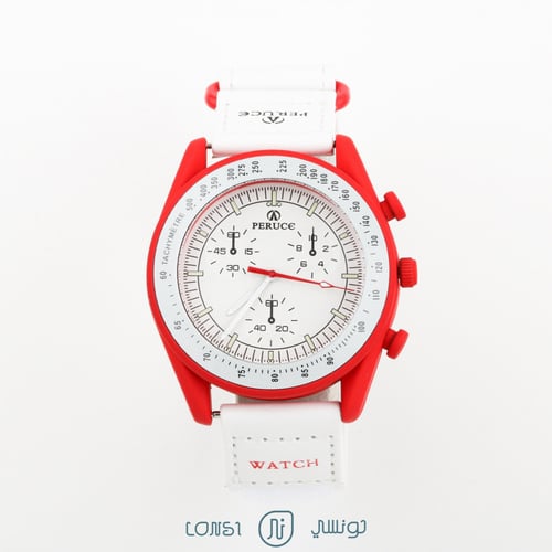 ساعة جلد تصميم اوميغا سواتش