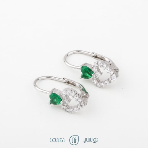 حلق ملون فضة عيار 925 4