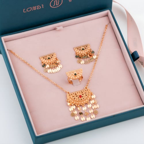 طقم مطلي تصميم ذهب