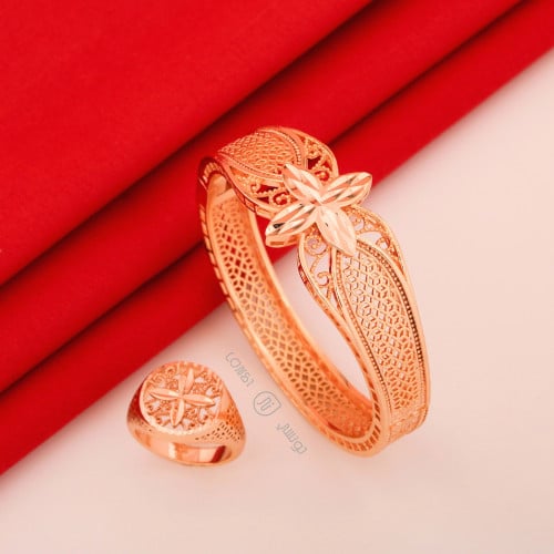 اسوارة وخاتم تصميم ذهب-4