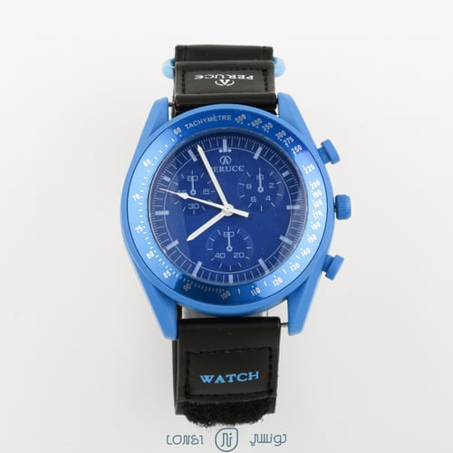 ساعة جلد تصميم اوميغا سواتش