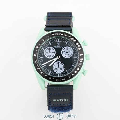 ساعة جلد تصميم اوميغا سواتش