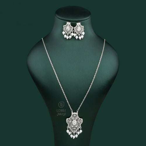 طقم مطلي سلسال طويل