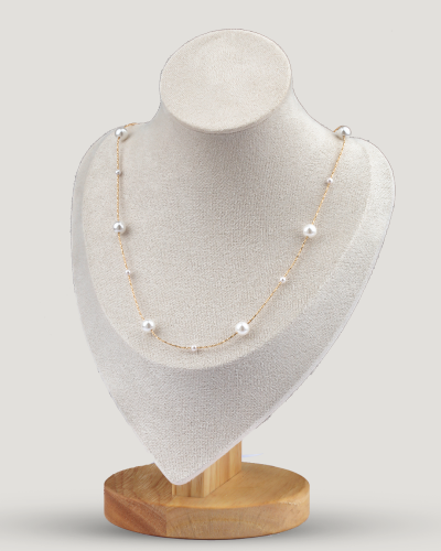 سلسال زركون ذهبي لؤلؤ