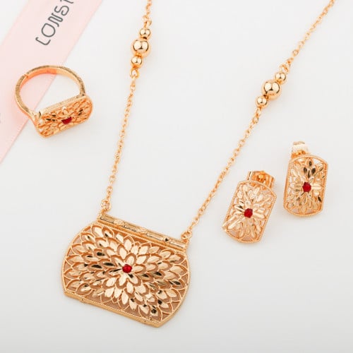 طقم مطلي تصميم ذهب