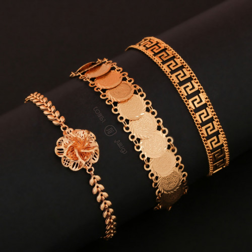 3 أساور مطلية