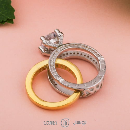 خاتم توينز فضة عيار 925