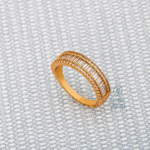 خاتم مطلي تصميم ألماس